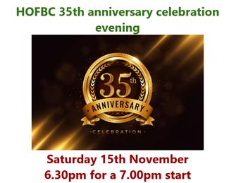 HOFBC 35th anniversary celebration evening